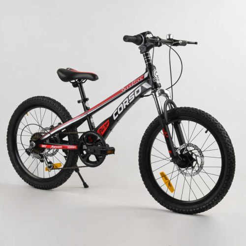 Дитячий спортивний велосипед 20'' CORSO «Speedline» MG-29535 (1) магнієва рама, Shimano Revoshift 7 швидкостей, зібраний на 75% фото 3