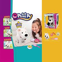 Улюбленець 933-190 E ходить, виляє хвостом, видає звуки, повідець для керування, реагує на дотик та плескання долонь, знімний шарфик, гребінець,