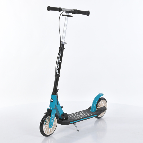 Самокат дитячий Trike SR2-090-B (двоколіісний, колеса: PU, Ø195 мм, кермо: складане, висота 81-101 см, гальма: передне ручне, задне ножне, блакитний)