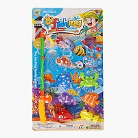 Риболовля 555-234 10 рибок, вудка, на листі