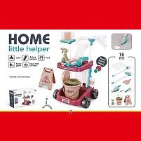 Набір для прибирання 667-54 16 елементів, пилосос на батарейках, відро, совочок, пульверизатор, щітка, швабра, в коробці