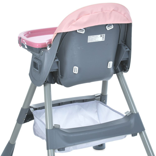 Стільчик для годування Bambi M 5722 Pink (44*60*115 см, 4 колеса Ø5 см, регулювання: стілець 4 п., спинка 3 п., підніжка 3 п., стіл 31*45 см)і фото 4