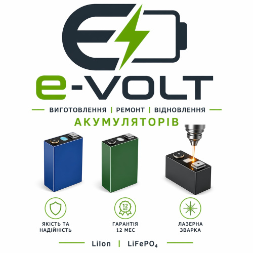 Акумулятор електроскутера, безперебійника e-Volt 8767 (Li-Ion, 21S/72V/34Ah/2640Wh, Smart BMS 80A, підходить до більшості електроскутерів) фото 2