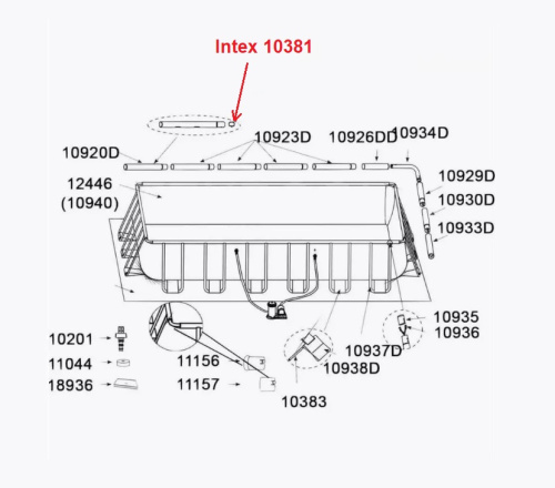 Фіксатор пружинний Intex 10381 (для кріплення балок каркасу, до ▭ та овальних басейнів серії Rectangular Ultra, Prism, Prism Rectangular, Oval) фото 4