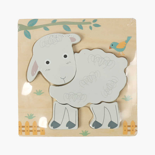 Пазли-вкладиші C 65023 дерев’яні, звірятко, в плівці