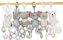 Брязкальце C 75315 мелодія вітру, дзеркальце, гумовий прорізувач, кульки, кільце для підвішування, в пакеті, ВИДАЄТЬСЯ ТІЛЬКИ МІКС ВИДІВ