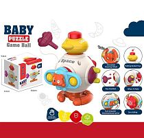 Бізіборд 666-2 6 забавок, тріскачка, пискавка, спінер, попіт, рухомі елементи, пальчикові ігри, в коробці