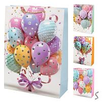Пакет подарунковий паперовий S "Balloons" 18*23*10см Stenson R98343-S