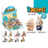 Набір машинок 111-441 A5 / 111-433 A5 ЦІНА ЗА 12 ШТУК В БЛОЦІ, герой, інерція, довжина 8 см, голови обертаються, гумові шини, в коробці