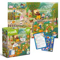 Вімельпазл "Літо у селі" 300659 "DoDo", 60 елементів, картки із завданнями, в коробці