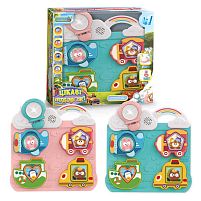 Бізіборд "Цікаві подорожі" 52778 "WToys", 2 кольори, ОЗВУЧУВАННЯ УКРАЇНСЬКОЮ МОВОЮ, 15 пісень, 8 казок, сортер, підсвічування, звуки, в коробці