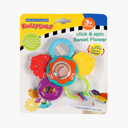 Брязкальце 0884 ласощі, люстерко, пискавка, на листі