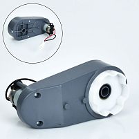 Рульовий редуктор для дитячого електромобіля в зборі з мотором Bambi Racer JE1688-ST GEAR (12V, 25W, 9000RPM, вісь: Ø10 мм, ↔17 см)