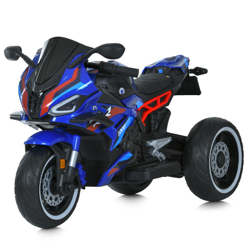 Електромотоцикл дитячий триколісн. Bambi Racer M 6143EL-4 (колеса передні Ø12.2", задні Ø12.6"/EVA, акк 12V/7Ah, мотор 2*12V/25W, до 7 км/г, до 30 кг)