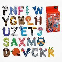 Магнітний алфавіт 202-4 “Звірятки”, 26 елементів, англійська абетка, в коробці