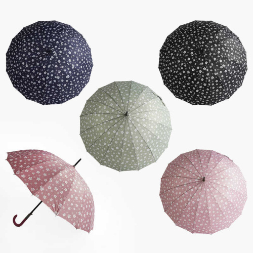 Парасолька C 68643 напівавтомат, d = 102 см, довжина 88 см, 16 спиць, в пакеті, ВИДАЄТЬСЯ МІКС ВИДІВ