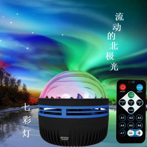 Нічник C 67926 від мережі, дріт usb-mini, рухлива проєкція, 3 кольори, реагує на звук, пульт, в коробці