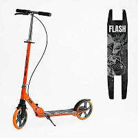 Самокат двоколісний "Best Scooter" FL-80811 сталева рама, ручне гальмо, колеса PU 200мм, 1 амортизатор передній, в коробці