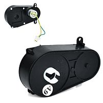 Рульовий редуктор для дитячого електроквадроцикла в зборі з мотором Bambi Racer M 6237-ST GEAR (6V, 7000RPM, вісь: Ø10 мм)