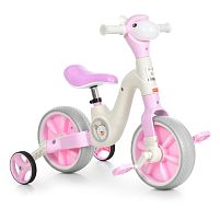 Біговел (велобіг, велосипед) Profi Kids MBB 1056 Pink (двоколісний, колеса Ø10"/PU, рама: сталь, знімні педалі, доп. колеса, підсв., музика, до 25 кг)