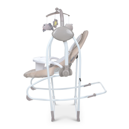 Крісло-гойдалка для немовлят з електро-заколисуванням El Camino ME 1076 EMMA Beige Stars (механізм гойдання: маятник) без столешні фото 7
