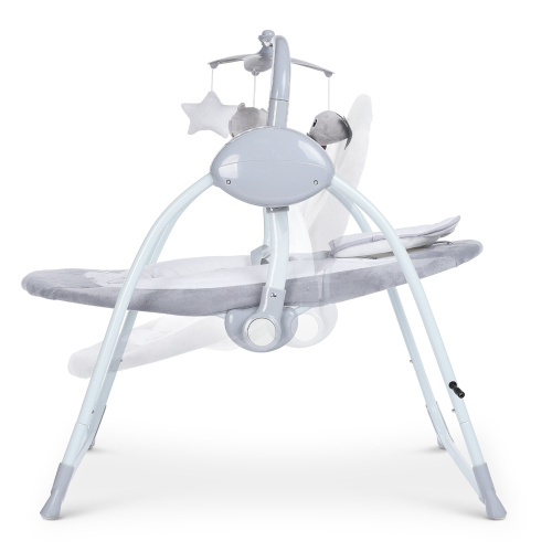 Крісло-гойдалка для немовлят з електро-заколисуванням El Camino ME 1075 TEDDY Gray Animals (механізм гойдання: маятник) фото 7