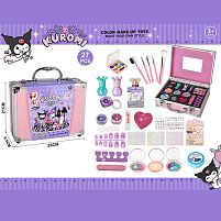 Набір косметики 768-73 C тіні, лаки, аксесуари для манікюру, пензлики, блискітки, помада, наліпки, накладні нігті, пудра, блиск для губ, парфум