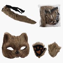 Костюм квадробера C 72108 маска, хвіст з регульованим ремінцем, рукавички, в пакеті