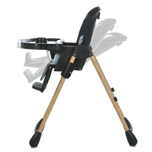 Стільчик для годування El Camino ME 1115-W Black (52*86*106 см, 2 колеса, стілец: 5 положень, спинка: 3 положення, підніжка: 3 положення, до 15 кг) фото 3