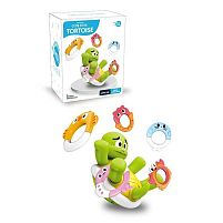 Гра для ванни Q 5 Y “Черепашка”, кільцекид, 5 фігурних кілечок, автоматичний принцип роботи, вбудований акумулятор, фонтанчик, кабель type-C, в к