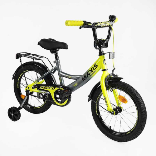 Велосипед дитячий двоколісний 20" Corso MAXIS CL-20158 ручне гальмо, дзвіночок, додаткові колеса, ЗІБРАНИЙ НА 75%, в коробці