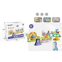 Трек 1026-88 автоматичний підіймач, оглядове колесо, підсвічування, звук, гірки, фігурки, аксесуари, в коробці