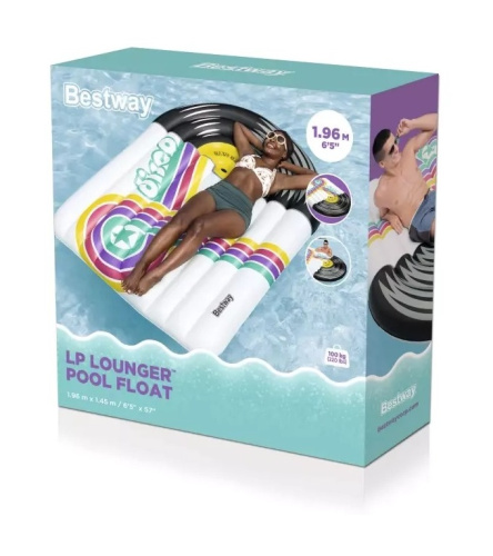 Матрас надувний для плавання BestWay 43837 «Disco» (145*196 см, вік 8+, до 100 кг) фото 4