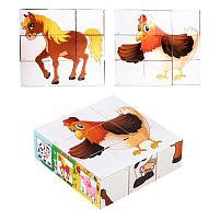 Набір дитячий Кубики "Свійські тварини" 0411 "BAMSIC"