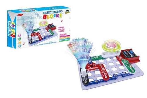Електронний конструктор 108 підсвічування, в коробці