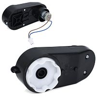 Рульовий редуктор для дитячого електромобіля в зборі з мотором Bambi Racer M 6310 ST-GEAR (12V, 6000RPM, вісь: Ø12 мм, ↔17 см)