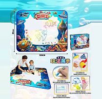 Килимок для малювання водою YYD 034 100х80 см, 3 маркери, водяні печатки, трафарети, в коробці