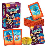 Гра настільна розважальна "Каррамба пірати!" VT8077-07 "Vladi Toys", 50 карт, 12 монет, в коробці