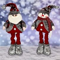 Фігура новорічна "Santa Snowman" 62см (ноги-телескоп) Stenson R96518