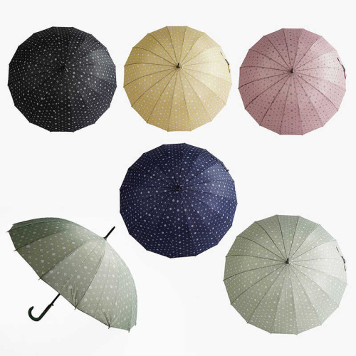 Парасолька C 68641 напівавтомат, d = 106 см, довжина 87 см, 16 спиць, в пакеті, ВИДАЄТЬСЯ МІКС ВИДІВ
