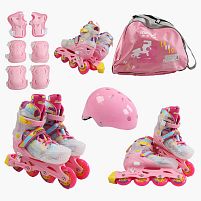 Ролики SL-39011 M розмір 35-38 колеса PU, d – 9 см, алюмінієва рама, підсвічування коліс, підшипник ABEC-7, в коробці