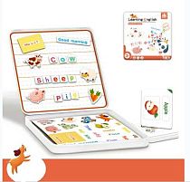 Магнітна гра С 74470 “Англійська мова”, абетка, слова, цифри, двосторонні картки, маркер “пиши-витирай”, металевий бокс в пакеті
