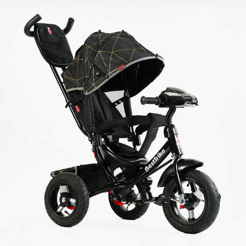 Велосипед дитячий триколісний Best Trike 3390 - 31-025 (колеса: переднє Ø11.4"/задні: Ø10.2"/гума, рама: сталь, батьк. ручка, нахил спинки, до 25 кг)
