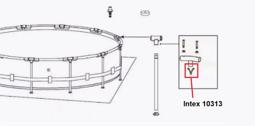 Фіксатор пружинний Intex 10313 (для кріплення балок каркасу, для круглих та каркасних прямокутних басейнах серії Metal Frame) фото 3