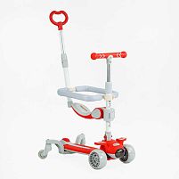 Самокат 5в1 "Skyper" J-08328 колеса PU 125х40мм зі світлом, укр.озвучування та підсвічування платформи,с ДОП. КОЛЕСАМИ, захисний бампер, в коробці
