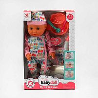 Пупс 6283 п’є з пляшечки, ходить у горщик, закриває очі, аксесуари, висота 36 см, в коробці