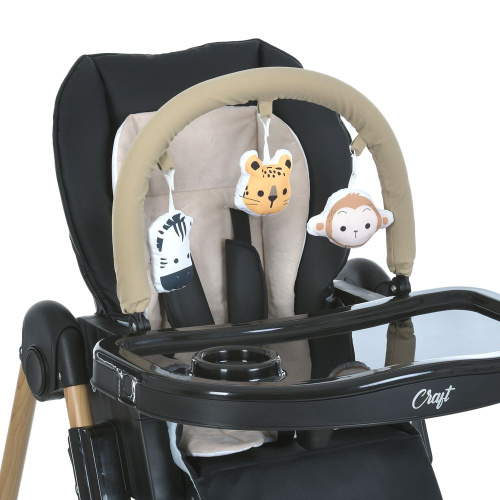 Стільчик для годування El Camino ME 1115-W Black (52*86*106 см, 2 колеса, стілец: 5 положень, спинка: 3 положення, підніжка: 3 положення, до 15 кг) фото 10