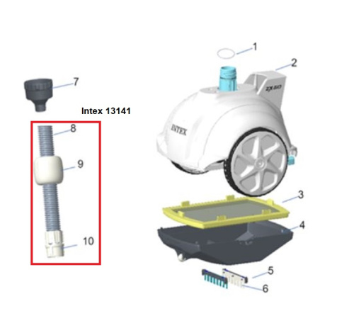 Шланг Intex 13141 (для робота-пилсоса, подовжувач з перехідником, ↔3 м, Ø 32 мм, підходить до: Intex 28007) фото 2