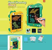 Планшет для малювання 1688 D 2 кольори, підсвічування, 15 карток з малюнками та завданнями, маркери, в коробці