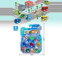 Набір машин 898 E-99 інерція, 8 машинок, в слюді